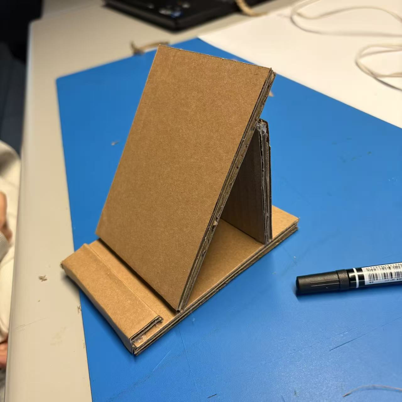 This is the finished cardboard phone case, the final product.