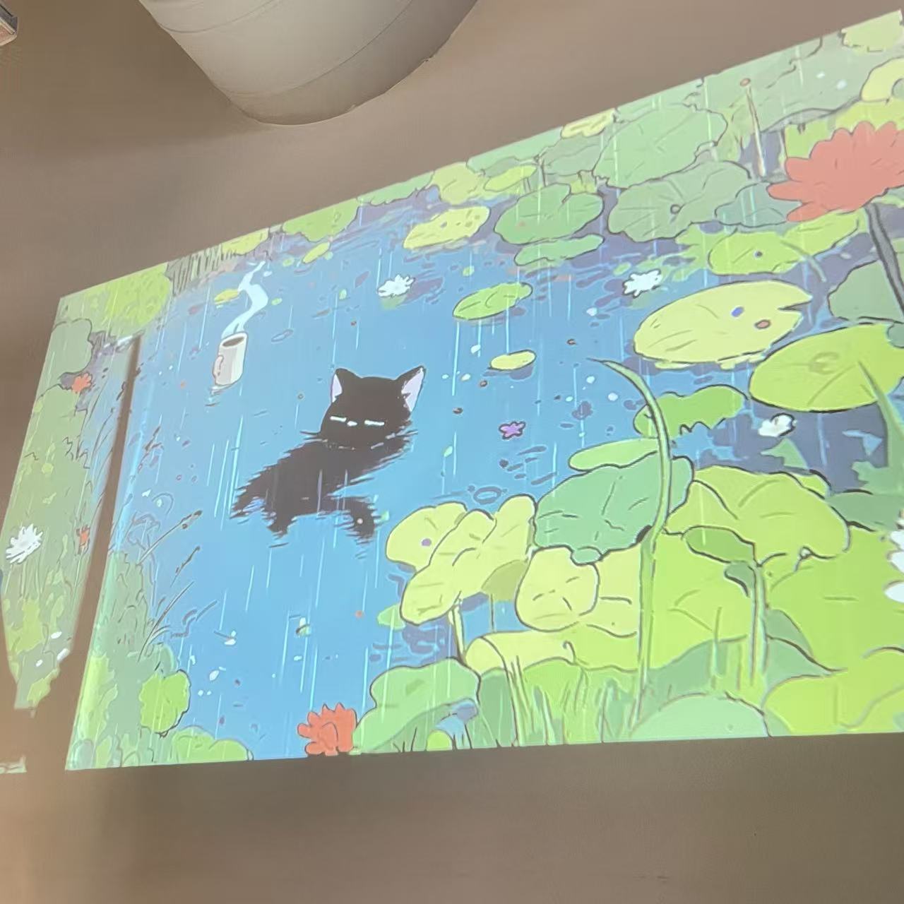 The image projected by the projector onto the wall, can be made clearer by adjusting the focus.