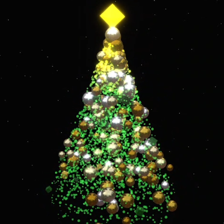 A Christmas tree that changes its state based on data collected from sensors.